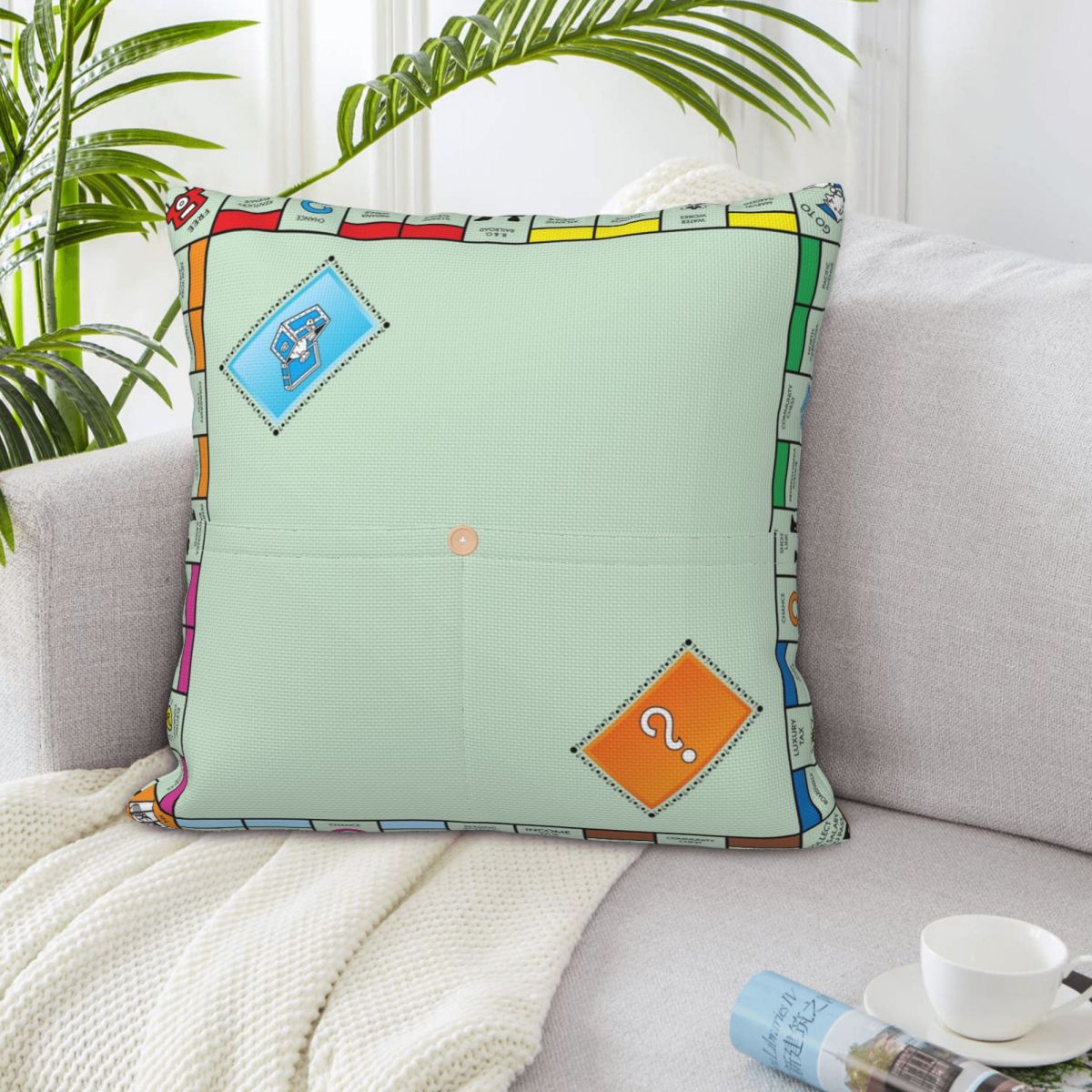 Board Game Monopoly - Board Game Board- Monopoly Square Linen