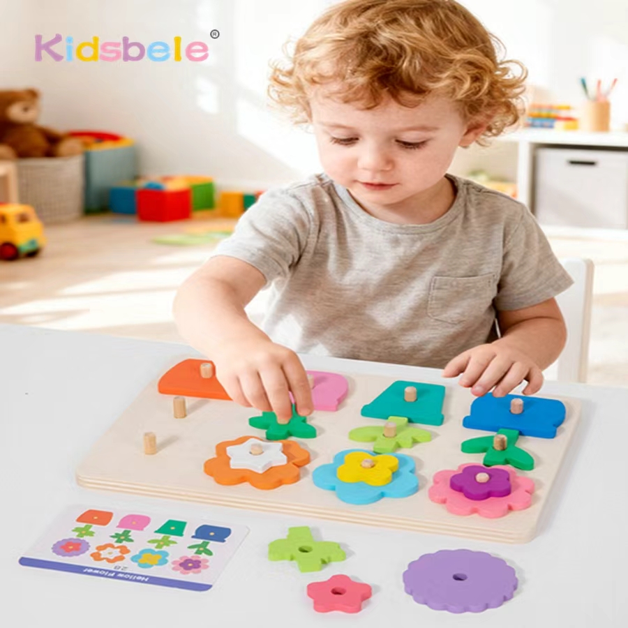 Board Game Diy - Montessori DIY Wooden Flower Puzzle Board