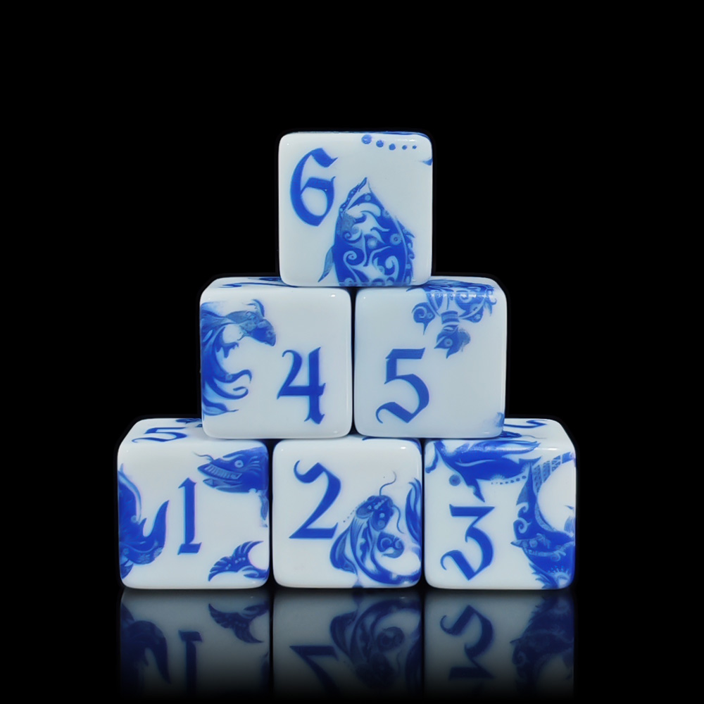 Board Game Live - 12Pcs Blue And White Porcelain Koi