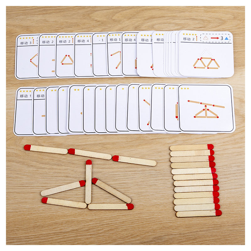 Board Game Diy - Montessori Matches Puzzles Game Wooden Toys
