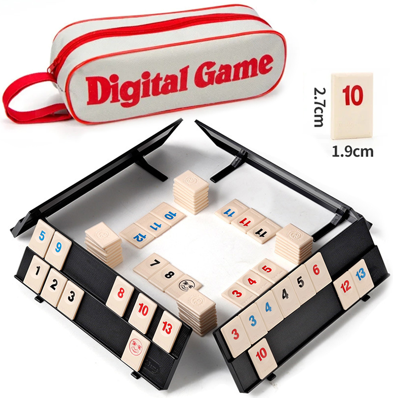 Board Game Zone - Rummy Cube Game with 4 Racks,