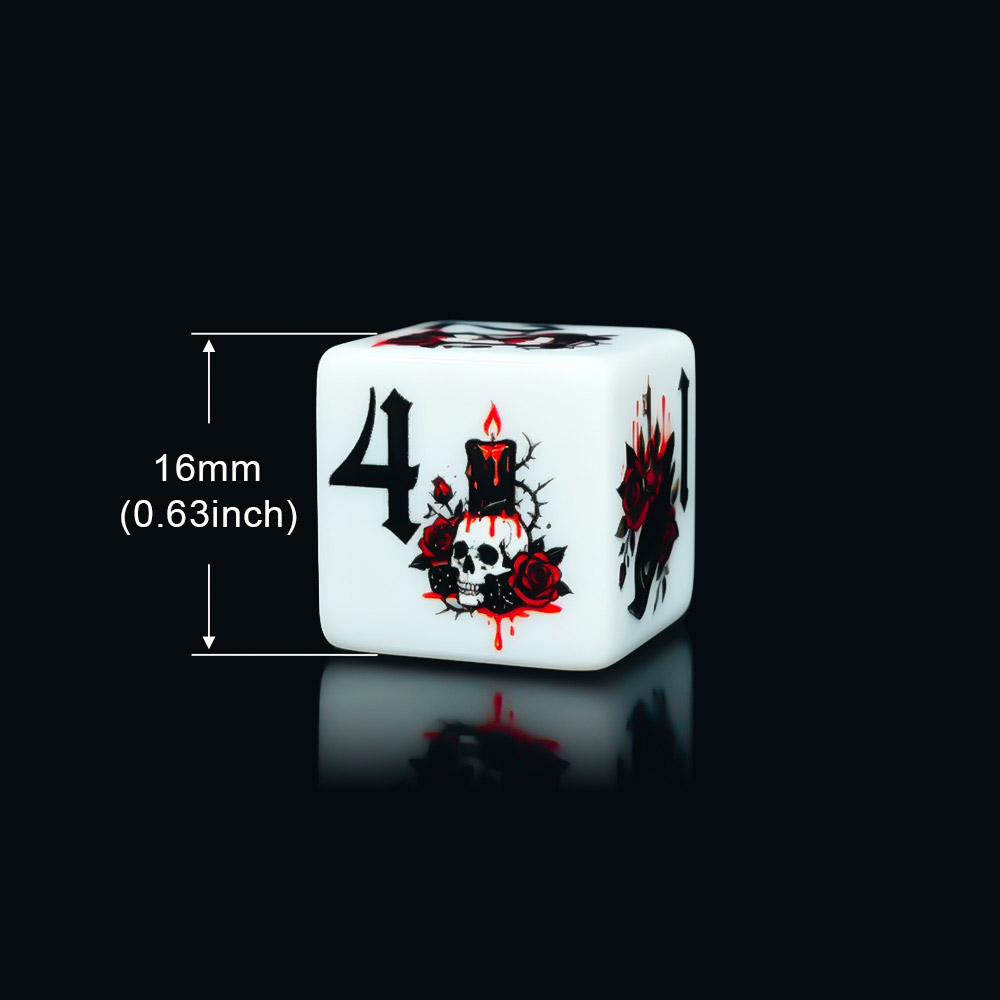 12Pcs Gothic Rose 16MM Printed - огляд і ціна Board Game Live