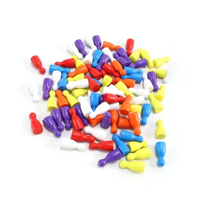 100 Pcs Colorful Wooden Chess  - огляд і ціна Board Game Illustration