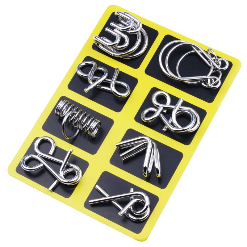 8 Pieces Metal Puzzle Set Clas - огляд і ціна Board Game Zone