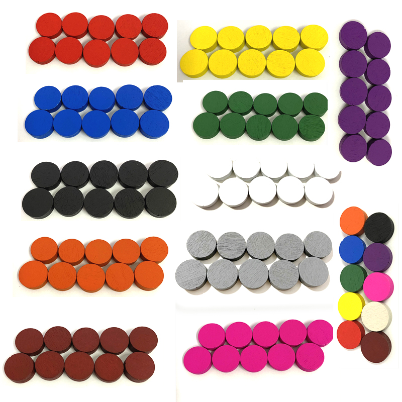 50pieces 15*5MM 11 Colors Wood - огляд і ціна Board Game Illustration