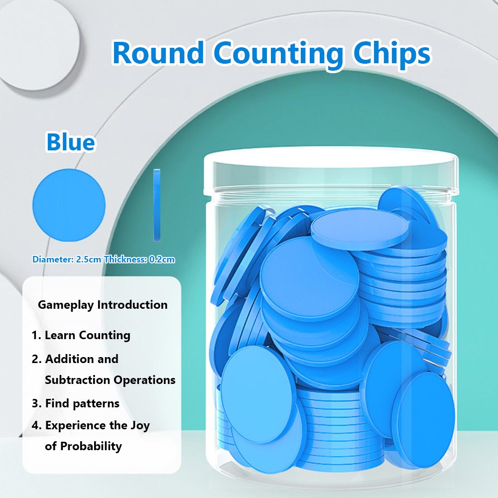 100pcs Plastic Counting Chips  - огляд і ціна Board Game Illustration