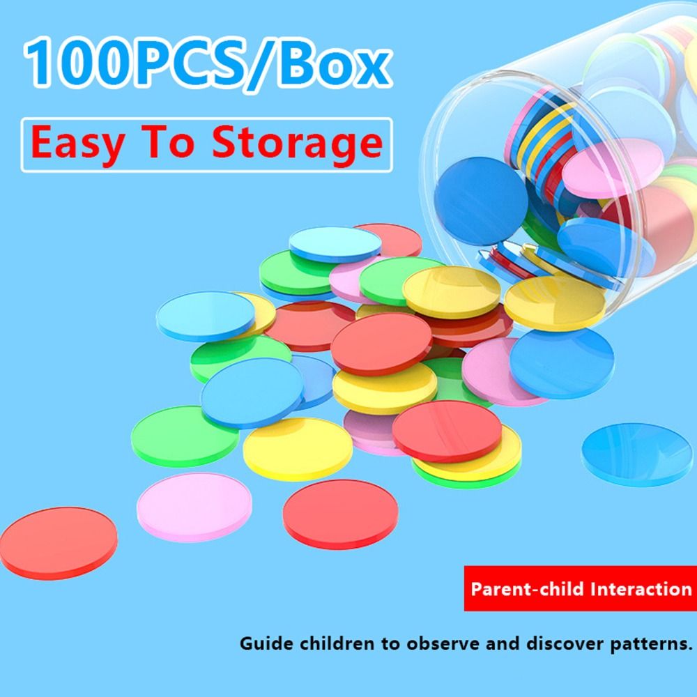 100pcs Plastic Counting Chips  - огляд і ціна Board Game Illustration
