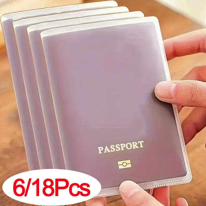 6/18pcs Passport Cover Bag Tra - огляд і ціна Card Sleeves Protector