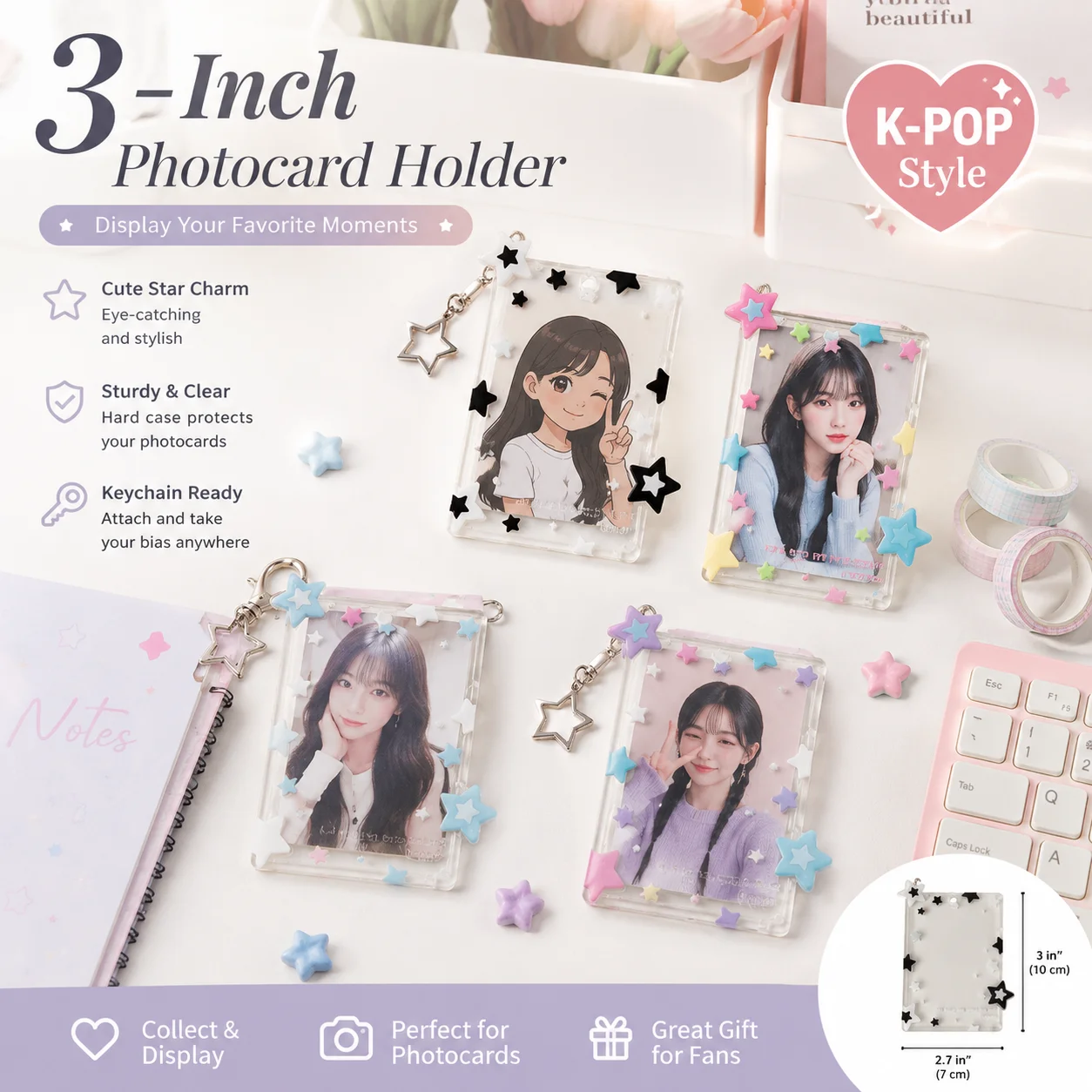 Star Design 3 Inch Photocard H - огляд і ціна Card Sleeves Protector
