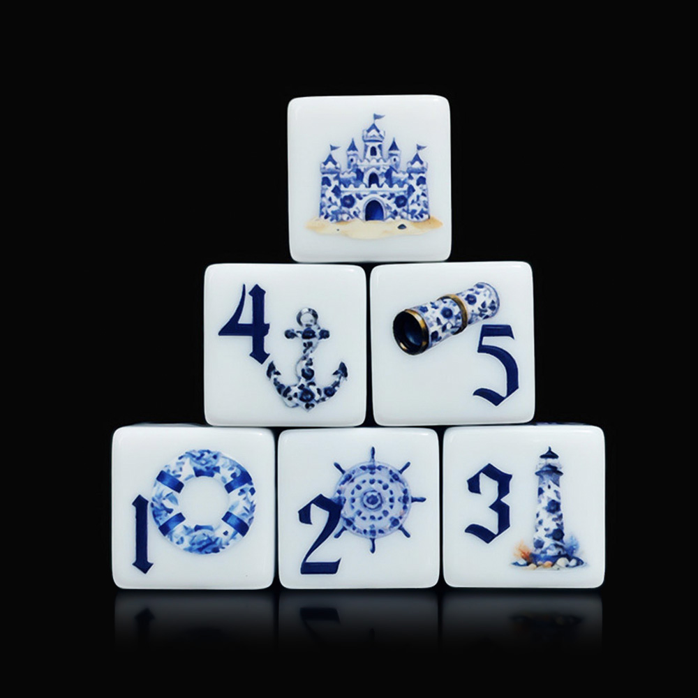 12Pcs Blue Nautical 16MM Print - огляд і ціна Board Game Live