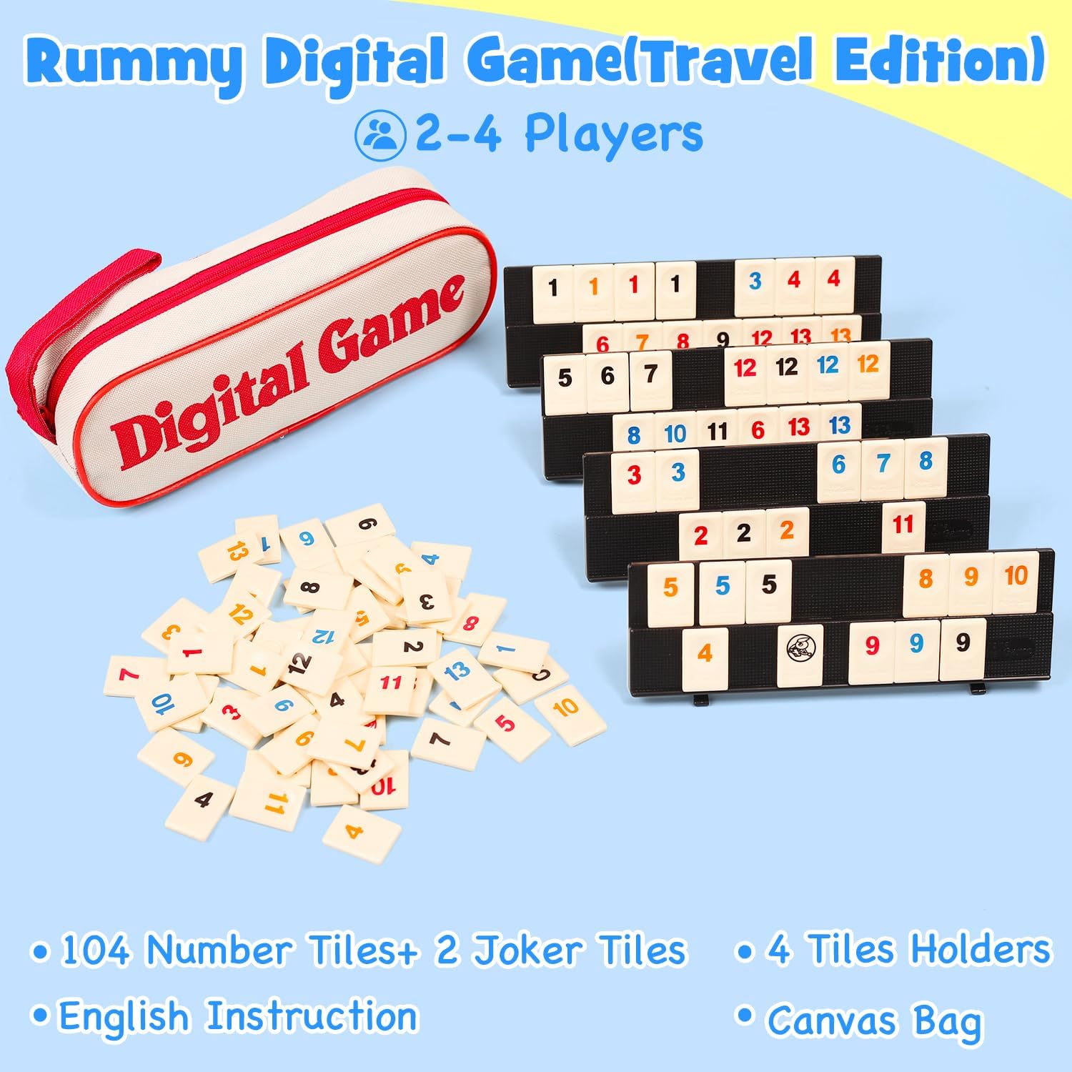 Rummy Cube Game with 4 Racks,  - огляд і ціна Board Game Zone