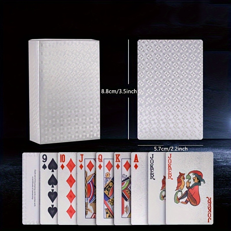 Silver Foil Playing Cards Poke - огляд і ціна Board Game Illustration