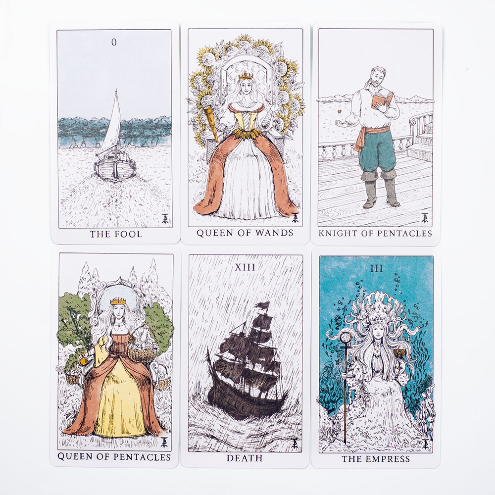 Ocean Themed Tempest Tarot  De - огляд і ціна Board Game Illustration